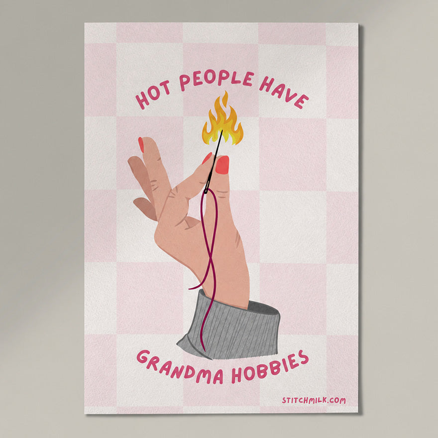 Hot people have grandma hobbies Postcard