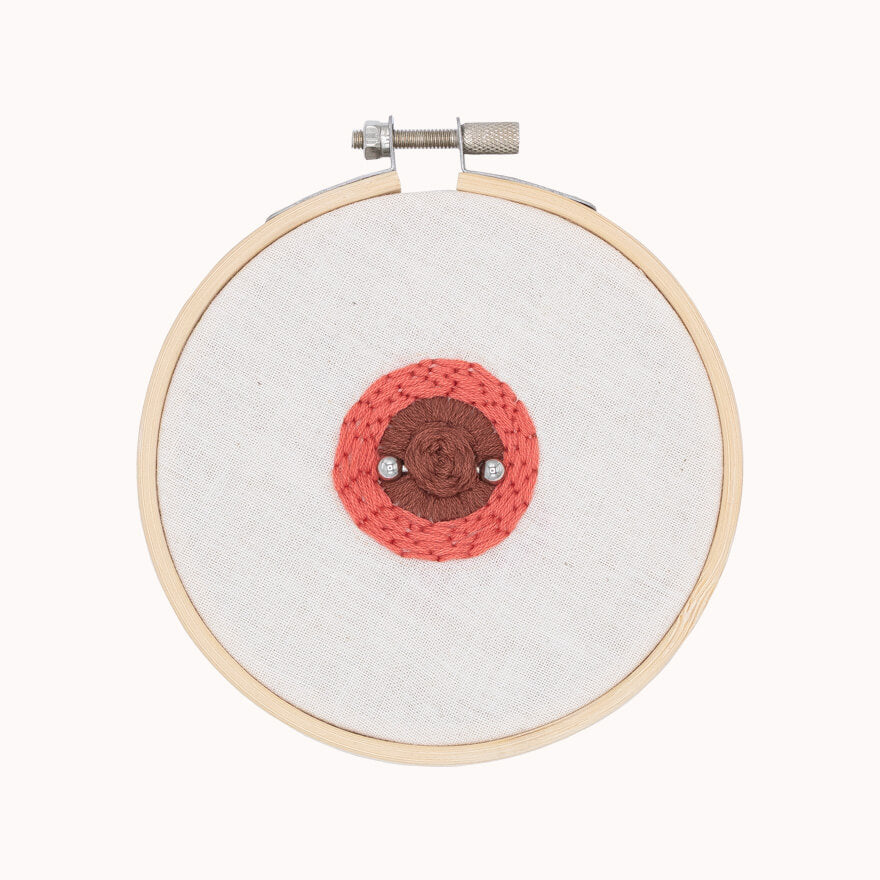Pierced Nipple Brown embroidery kit