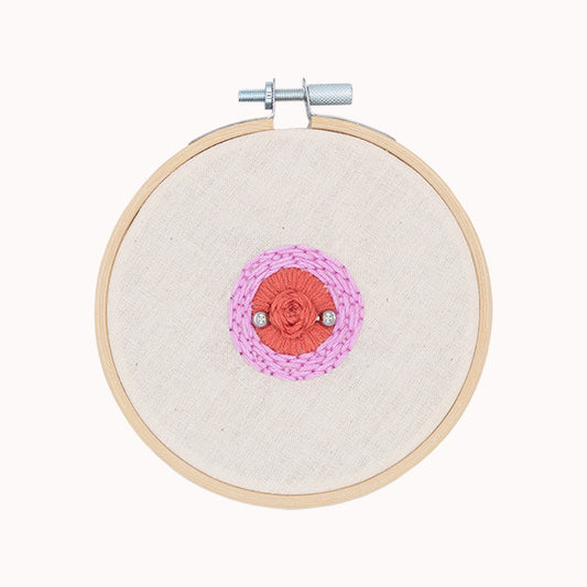 Pierced Nipple Pink embroidery kit