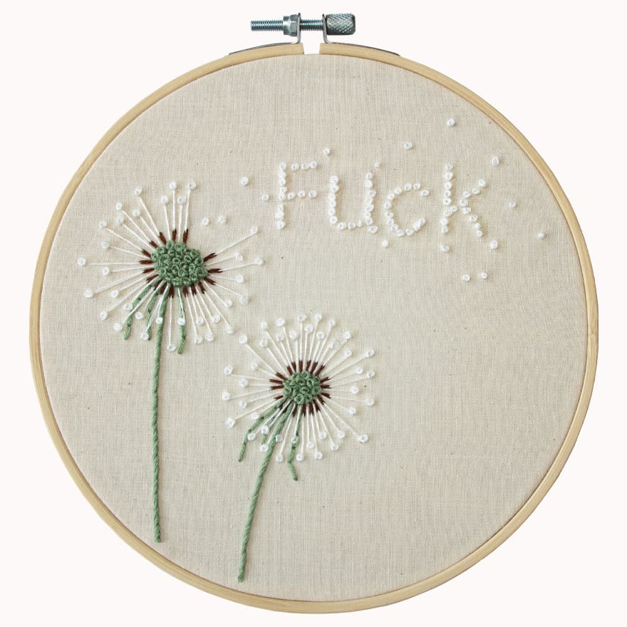 Dandelion embroidery kit