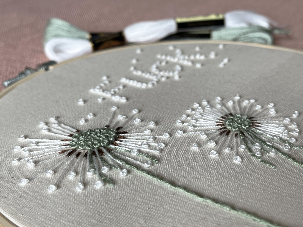 Dandelion embroidery kit