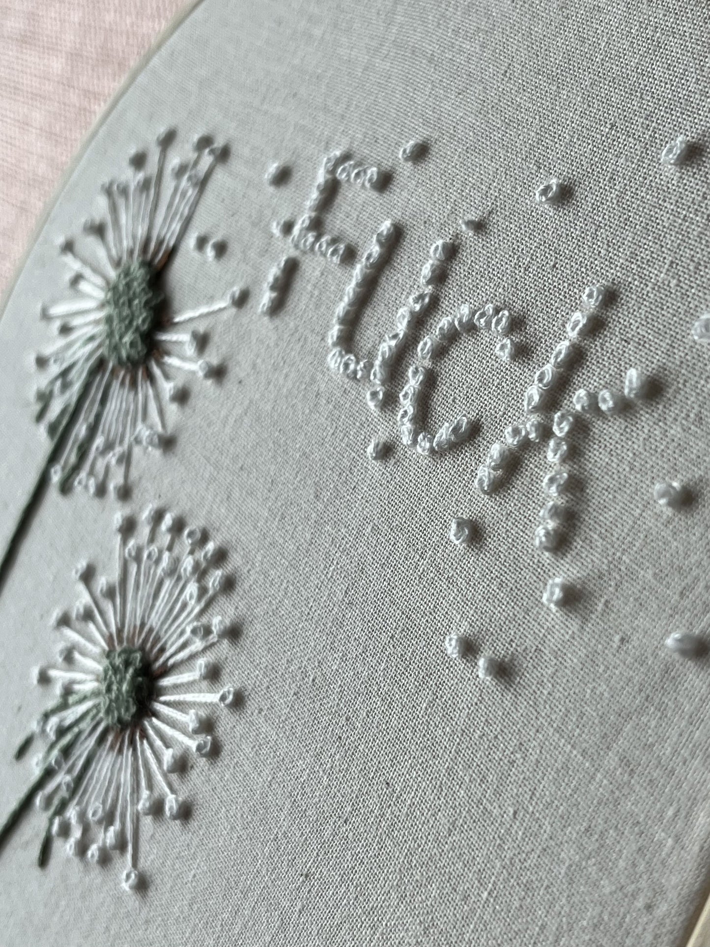 Dandelion embroidery kit