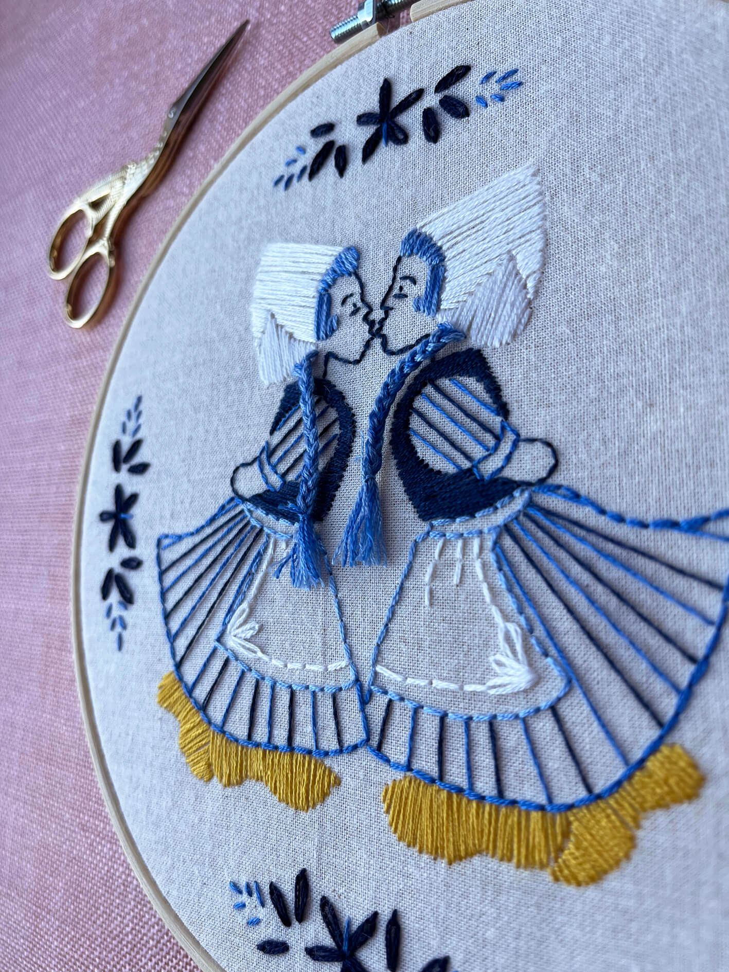 Dutch Girls embroidery kit