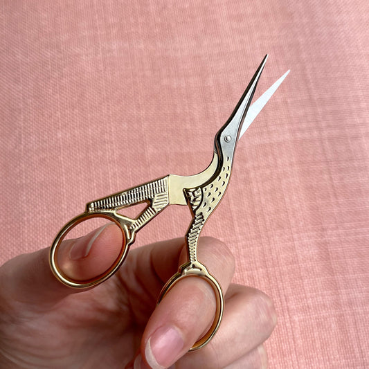 Embroidery scissors bird