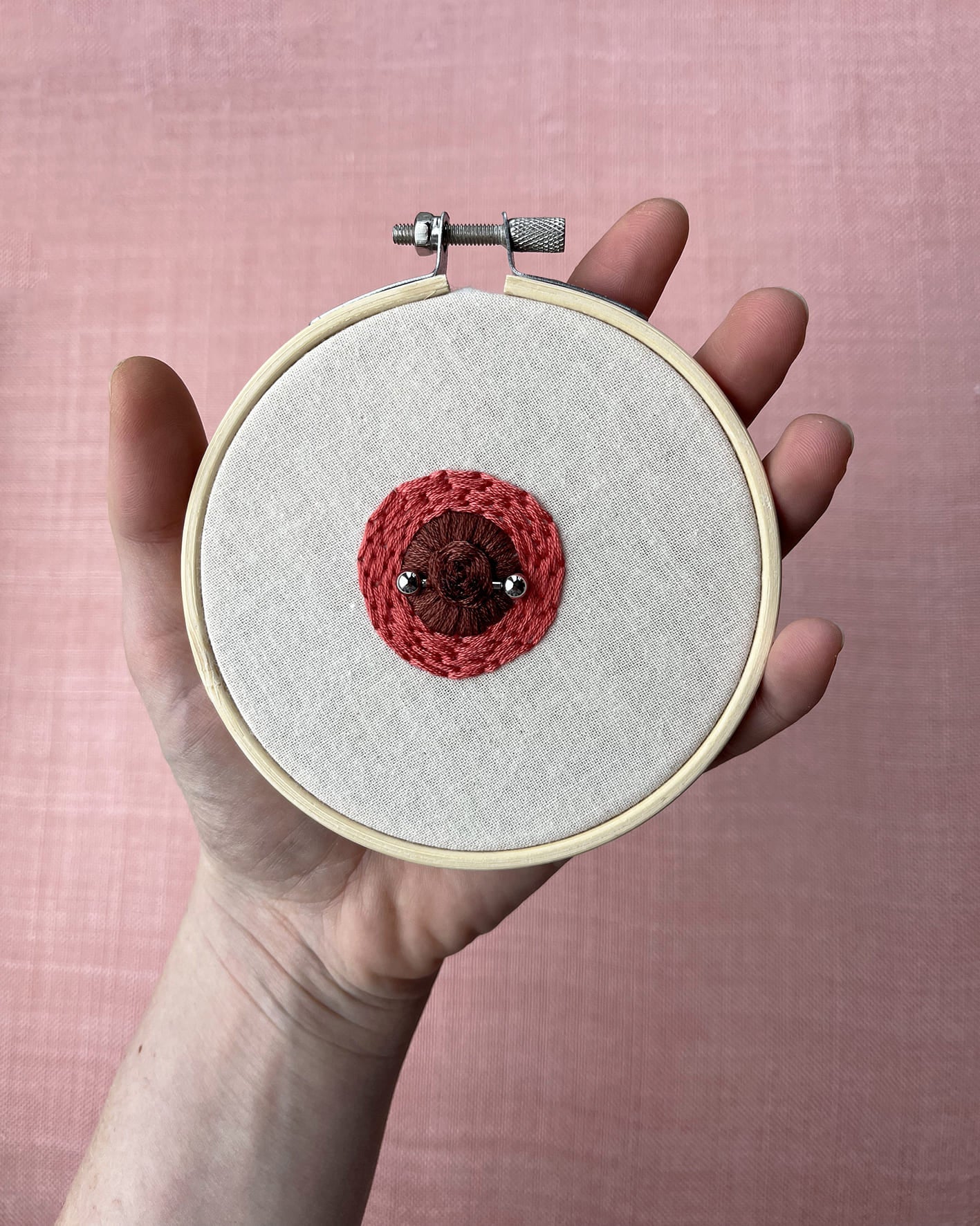 Pierced Nipple Brown embroidery kit