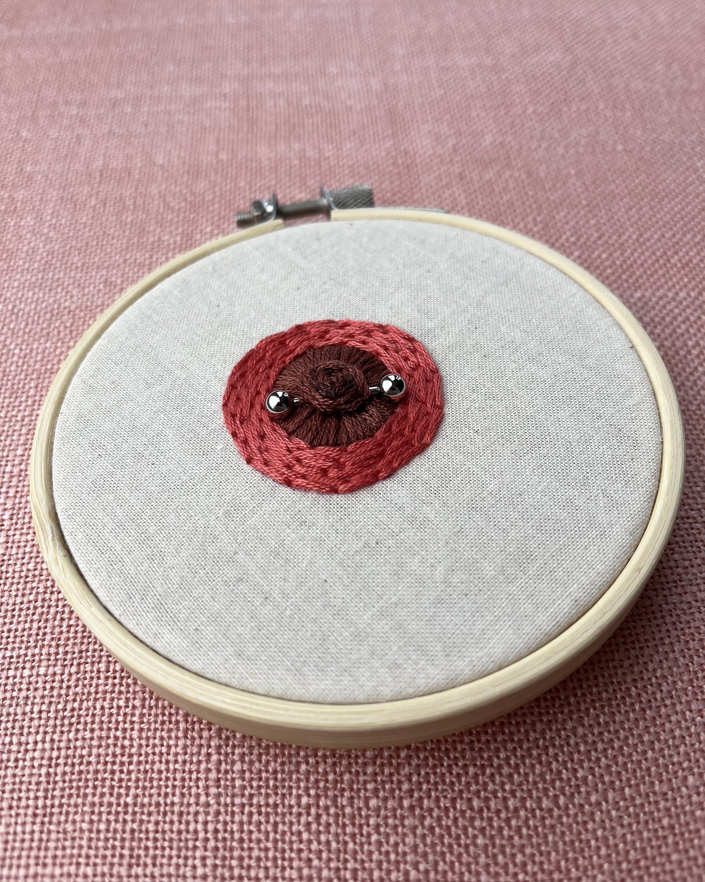 Pierced Nipple Brown embroidery kit