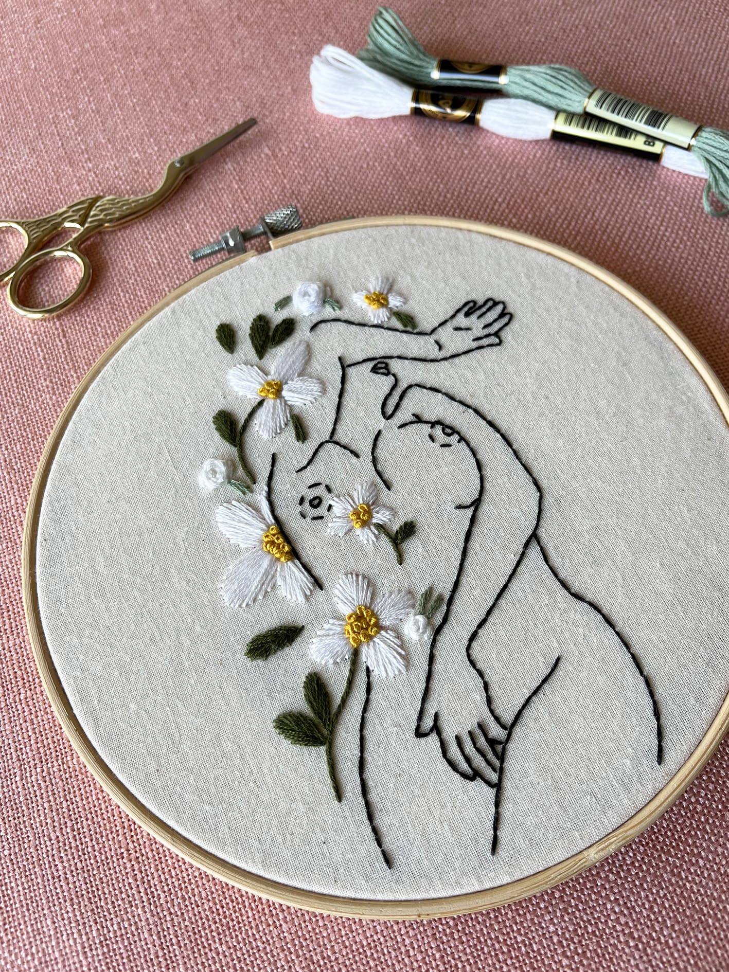 Flower Shower embroidery kit