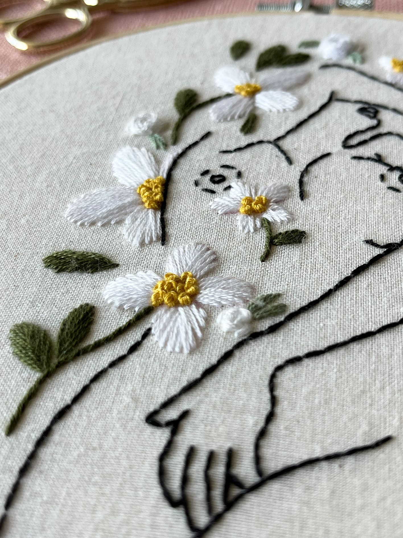 Flower Shower embroidery kit