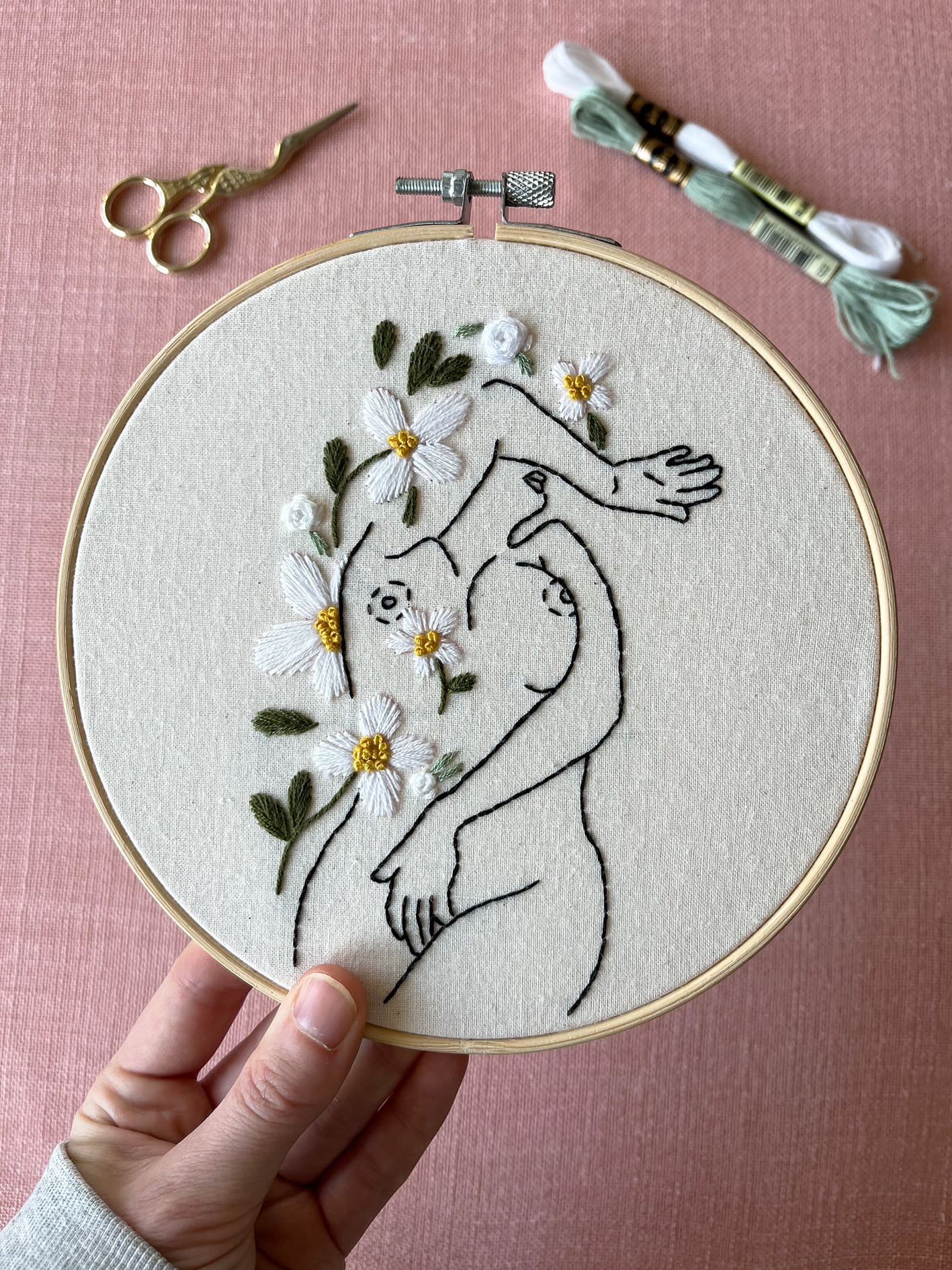 Flower Shower embroidery kit
