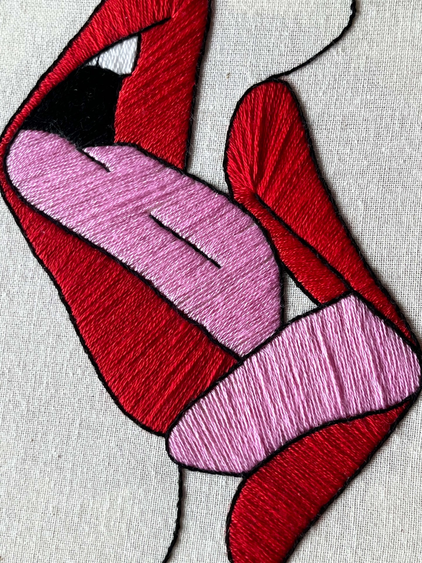 Lipstick Lovers embroidery kit