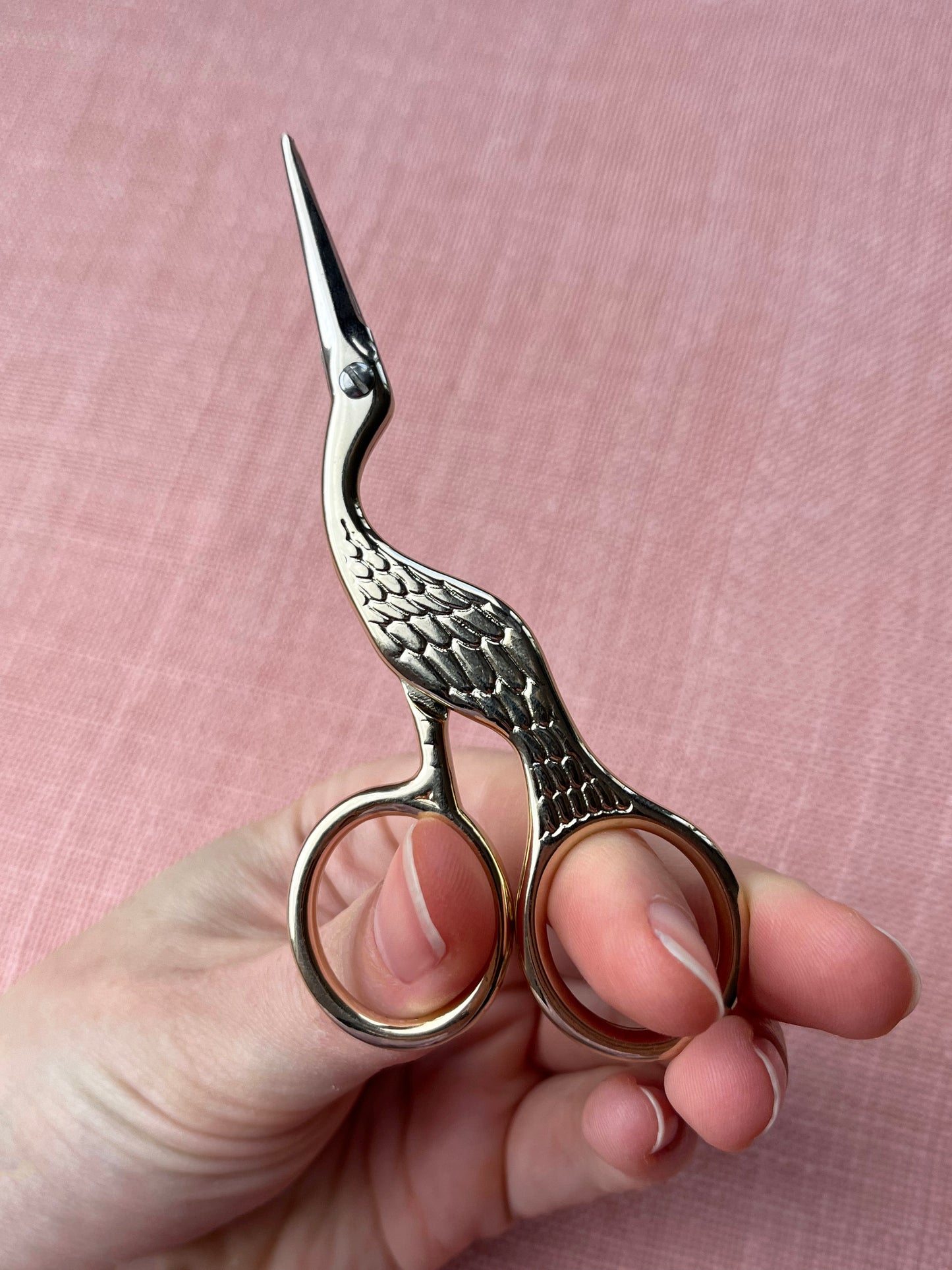 Embroidery scissors bird