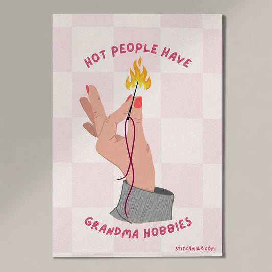 Hot people have grandma hobbies Postcard